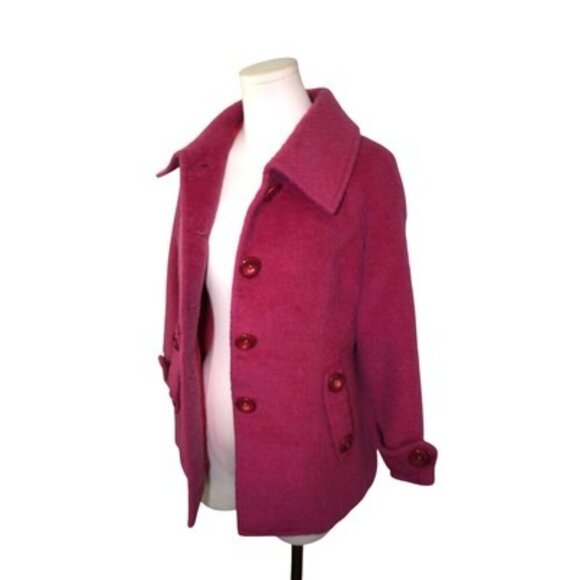 Jiaxueyuren Womens Wool Blend Peacoat Jacket With Button Accents Stylish & Warm - Picture 4 of 6